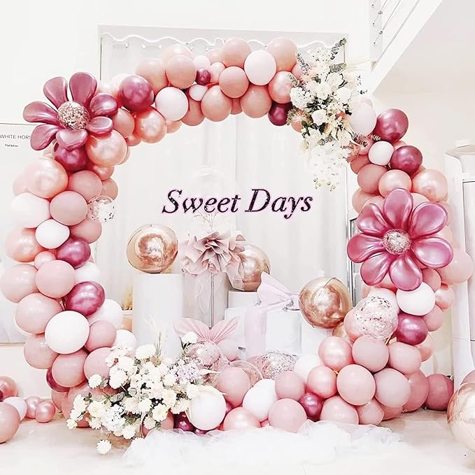 Fomcet 9.2FT Gold Round Backdrop Stand Metal Circle Wedding Arch Round Balloon Arch Stand with Base for Wedding Ceremony Bridal Shower Birthday Party Valentine Anniversary Reception Decoration