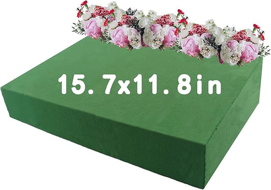 Prashent Dry & Wet Floral Foam Bricks, 15.7 x 11.8’’ Large Green Styrofoam Foam Blocks for Fresh Artificial Flowers Arrangements Wedding Florist Supplies Arts & Crafts Project