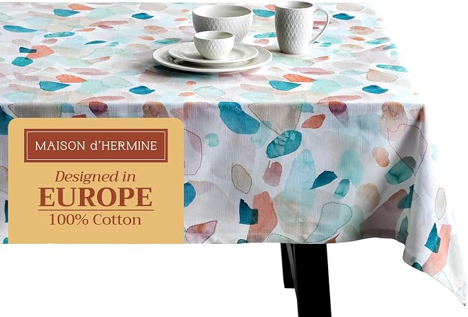 Maison d' Hermine Table Cloth Rectangle Table 100% Cotton 60 x 90 Inches Tablecloth Reusable Decorative for Dining Kitchen Room Farmhouse Party Home Hotel Restaurant Spring Summer - Summer Picnic