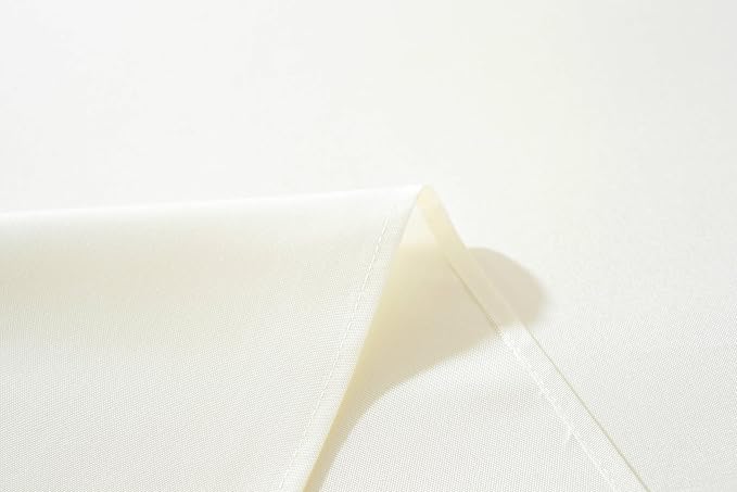 5 Pack Rectangle Tablecloth, 60 x 126 Inch Ivory Tablecloth, 8ft Rectangle Table Cloth, Polyester Fabric Washable Tablecloth for Home, Party, Wedding or Restaurant Use.