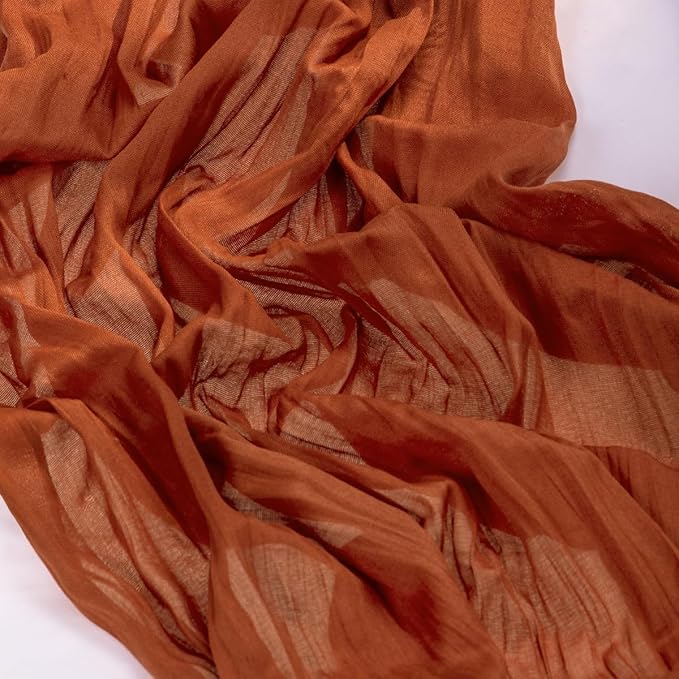 MLMC Terracotta Table Runner 10ft Rustic Burnt Orange Cheesecloth Table Runner 35 x 120 inches for Wedding Bridal Shower Birthday Outdoor Pinic Reception Party Decor