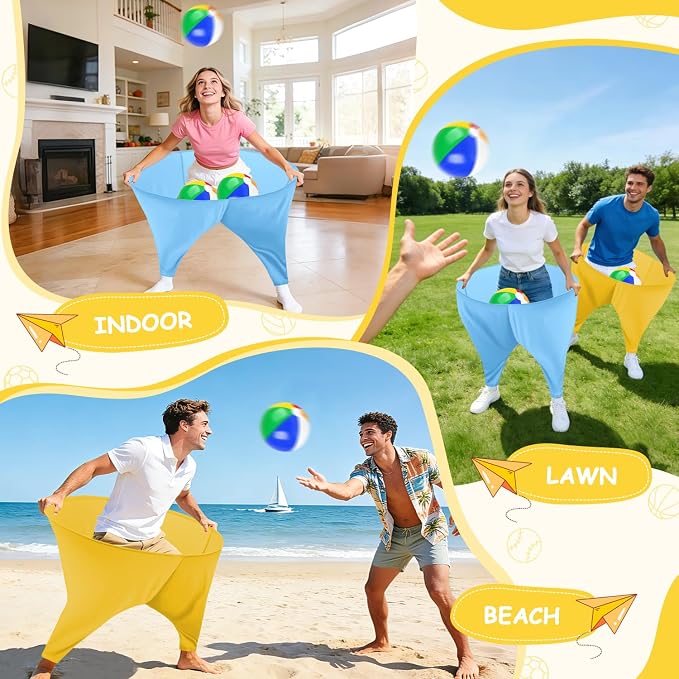 Granny Pants Yard Game Giant Granny Pants Outdoor Game Includes Bouncy Balls & Air Pumps Hilarious Outdoor Games for Adults and Family Backyard Gatherings Beach Games Team-Building Activities