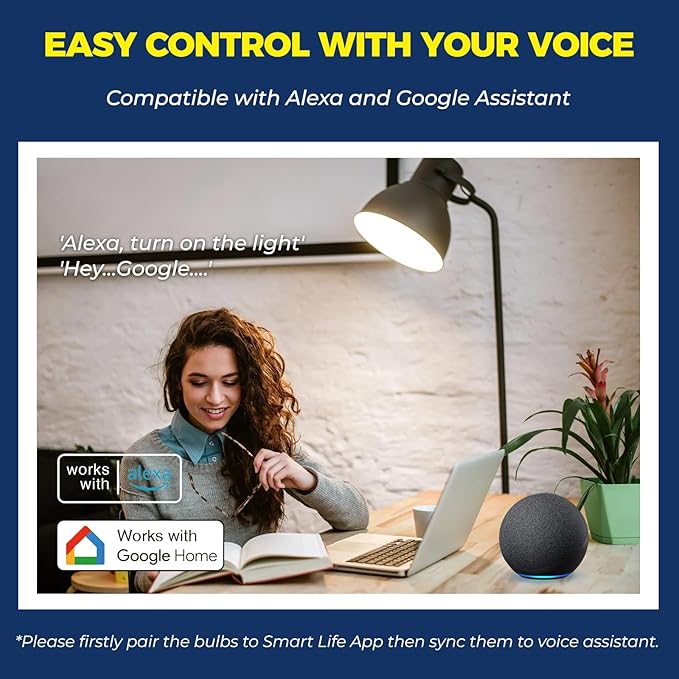 Lightinginside Smart Light Bulbs 100W Equiv., 1350LM 11W Smart Bulb Works with Alexa/Google Home/SmartLife, A19 E26 RGBCW Color Changing Bulbs, No Hub Required, 2.4G WiFi & BLE Bulb, ETL Listed, 2PCS