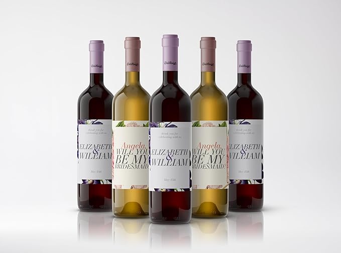 Labels for Wine Bottles, 4x5 inches, Waterproof White Vinyl for Inkjet Printers (Waterproof White for Laser, 40 Labels)