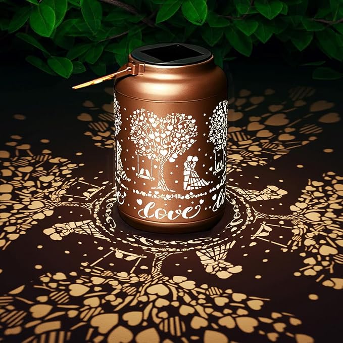Solar Lanterns Outdoor Garden Decor Gifts for Her Wife Husband Him Couple Ideal Gift for Wedding Romantic Birthday Anniversary Valentines Bridal Shower