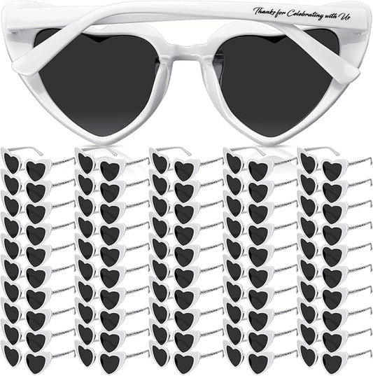 Vabean Wedding Heart Sunglasses Bulk Wedding Gifts Bachelorette Bridal Party Favors for Guests Reception