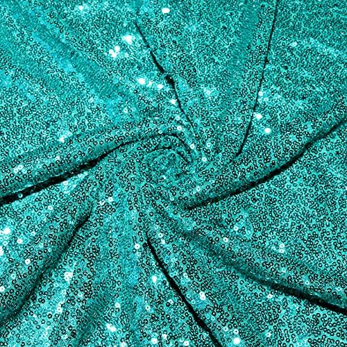 Sequin Chair Sashes Spandex, Pack of 20 Sequin Stretch with Buckle Chair Bands for Wedding Banquet Birthday Graduation Party Anniversary Prom Celebration Chair Decorations (Teal, 20pcs)