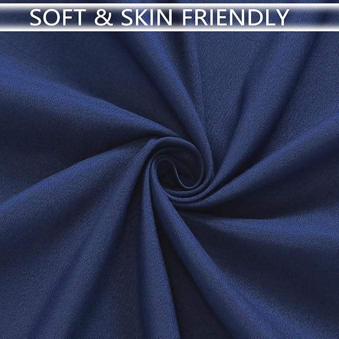 8 Packs 120 Inch Navy Blue Round Tablecloth in Diameter, Washable Polyester Fabric Tablecloths, Wrinkle Resistant Table Cloth for Wedding Party Banquet Dining