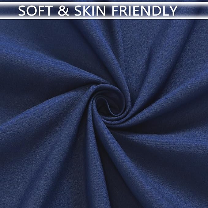 8 Packs Round Tablecloth 90 Inch Navy Blue Tablecloth for Circle Tables, Washable Polyester Fabric Table Cloth, Wrinkle Resistant Table Cloth Round Cover for Wedding Party Banquet Dining