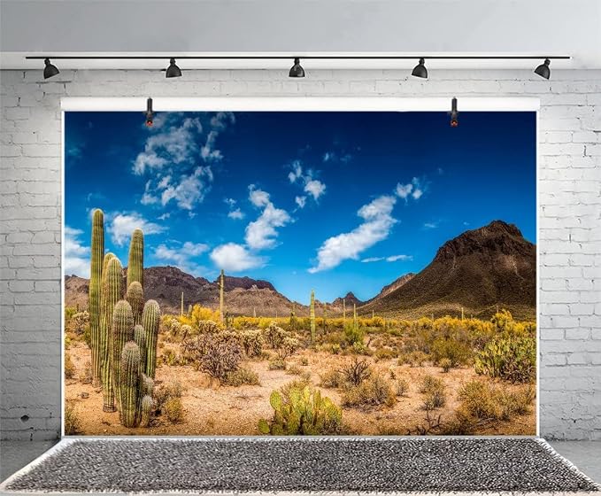 Yeele 15x10ft Desert Mountain Backdrops for Photography Saguaro Cactus Nature Landscape Background Wilderness Hiking Superstition Mountain Baby Girl Boy Photo Video Shoot Vinyl Studio Props