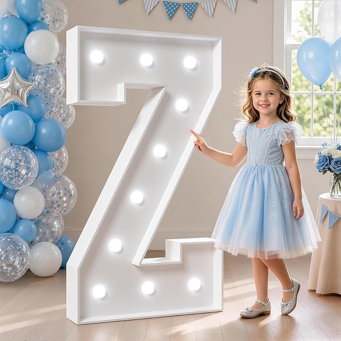 4FT Marquee Letters, Cool Light Marquee Light Up Letters Z, Large Letters for Birthday Anniversary Wedding Party Decorations, Big Letters for Party Decor（DIY Kit）25pcs Balloons