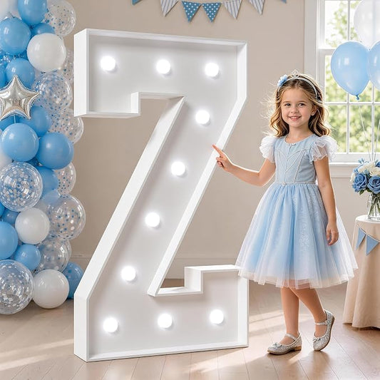 4FT Marquee Letters, Cool Light Marquee Light Up Letters Z, Large Letters for Birthday Anniversary Wedding Party Decorations, Big Letters for Party Decor（DIY Kit）25pcs Balloons