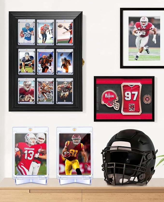 130pt Magnetic Card Holder: 40ct One Touch Card Holders for Trading Cards, 130 pt U-V Protection Magnetic Card Case for Sports Game Cards, Football, Baseball
