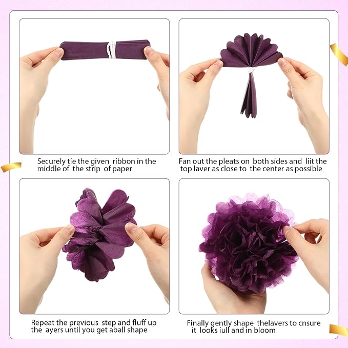 Gilprop 15 Pcs Black and Purple Graduation Decoration 2026 Paper Lanterns Graduation Party Decorations Hanging Round Paper Lanterns with Black Grad Hat Tassel for Congratulation Grad Decorations