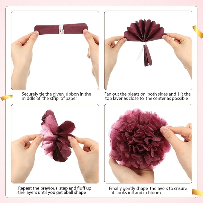 Gilprop 15 Pcs Black and Wine Red Graduation Decoration 2026 Paper Lanterns Graduation Party Decorations Hanging Round Paper Lanterns with Black Grad Hat Tassel for Congratulation Grad Decorations