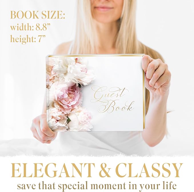Wedding Guestbook 128 Pages, Guestbook Hardcover, with Additional Letters Mr & Mrs. Guestbooks, Guestbook for Wedding, Guestbook for Wedding, Receptionbooks, Guestbook Wedding Reception.