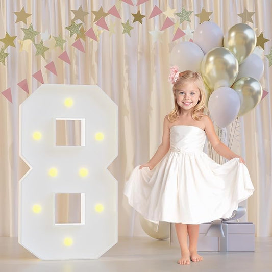 8th Birthday Decorations Marquee Numbers, 2.3FT Large Light up Number 8 for Birthday Decorations, Number 8 Light up Numbers for Party Anniversary Decor Sign
