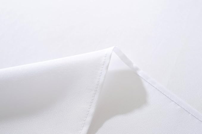 10 Pack Rectangle Tablecloth, 60 x 84 Inch White Tablecloth, 4ft Rectangle Table Cloth, Polyester Fabric Washable Tablecloth for Home, Party, Wedding or Restaurant Use.