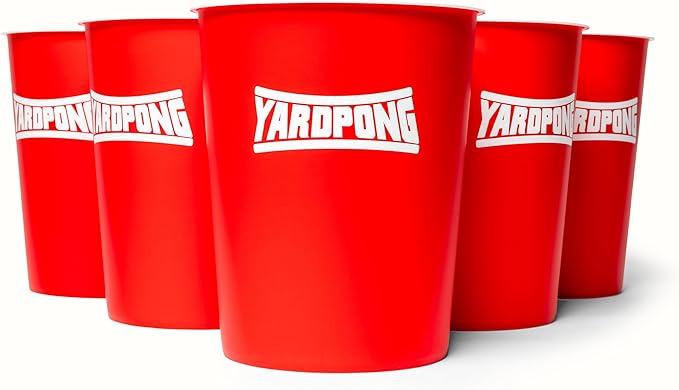 YardPong – Giant Yard Pong and Basketball Game with 12 Buckets, 2 Balls, Carrying Bag, and Air Pump – Outdoor Game for Lawn, Backyard, Beach, and Family Fun
