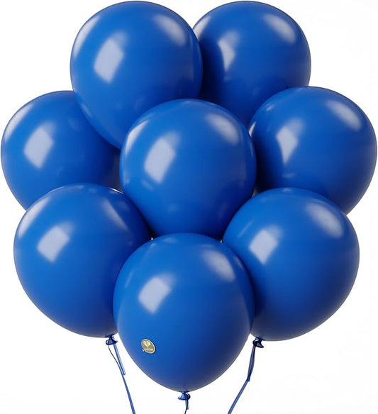AFTERLOON® Biodegradable Balloons 24 pcs Blue 12 Inch, Matte Color Thickened Extra Strong Latex Helium Float, Multicolor Colorful Bulk Color ballon baloon Globos Para Decoration De Fiestas Kids