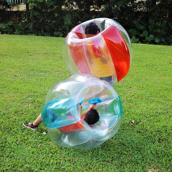 SUNSHINE-MALL 2 PC Sumo Balls for Kids, Bumper Bounce Toys, Kid Sumo Balls, Lawn Game Ball for Kid Outdoor Team Gaming Play for 3+ Ages (36 inch,Blue+red)