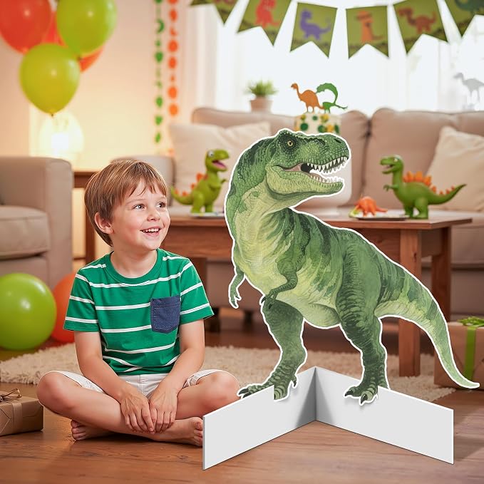 3 Pcs Dinosaur Party Decoration Cardboard Standup Cutout Brachiosaurus Triceratops Tyrannosaurus Rex Dinosaur Birthday Party Yard Sign Photo Props Backdrop Animal Birthday Decor Party Supplies