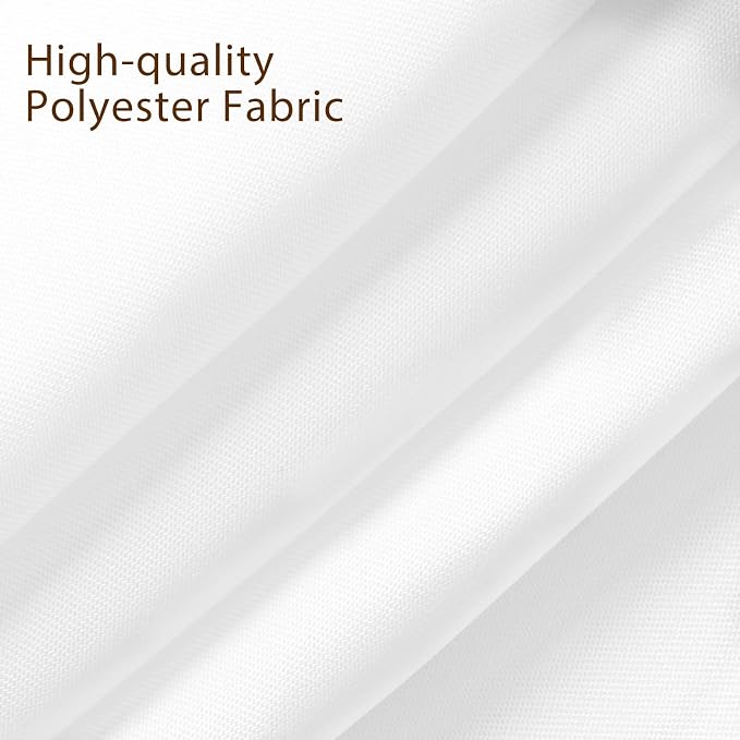 Fixwal 90x156 White Table Cloth Rectangle, 6 Pack Table Cloth for 8 Ft Rectangle Tables, Polyester Fabric Washable Table Cover