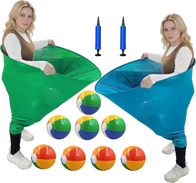 Granny Pants Yard Game Set,Outdoor Party Game Granny Pants Outdoor Game with Bouncy Balls and Air Pump Fun Family Reunion Backyard Games for Groups