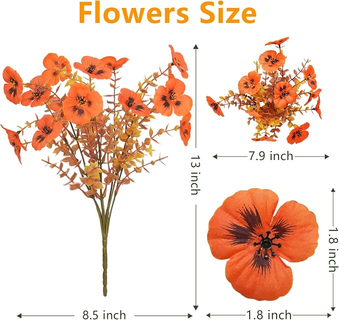 2 Set Artificial Fall Hanging Flower Baskets for Outdoor Autumn Decor, 2 Fall Hanging Baskets with 24Pcs Silk Fake Mums Plants for Front Porch Garden Patio Balcony Yard Home Decoration