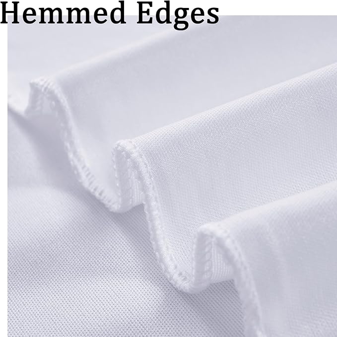 Wrinkle Free White Backdrop Curtain for Parties, Polyester Photo Backdrop Drapes for Weddings Birthday Photography Background Parties Baby Shower, 10ft x 8ft