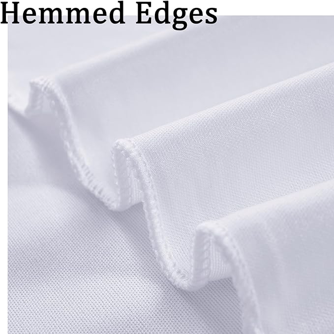 30ft x 8ft Wrinkle Free White Backdrop Curtains for Parties, 6 Panels Thick Polyester Photo Backdrop Drapes for Weddings Birthday Photography Background Curtains