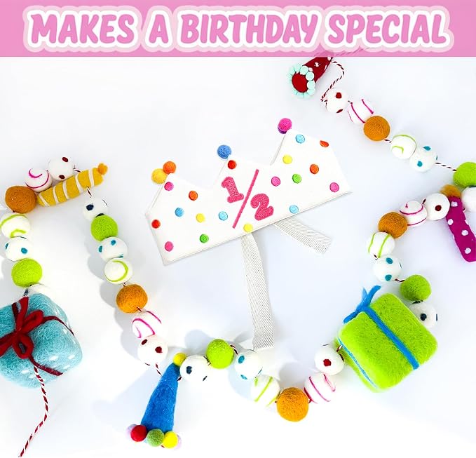 Personalized Hand Embroidered Birthday Hats Unique Happy Birthday Crowns Cute Party Hat for Boy Girl Fit All Ages