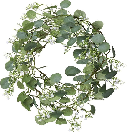 Artificial Eucalyptus Garland 4 Pack, Faux Babys Breath Flowers Gypsophila Vine 5.57Ft, Real Touch Hanging for Wedding Arch Party Home Decor DIY