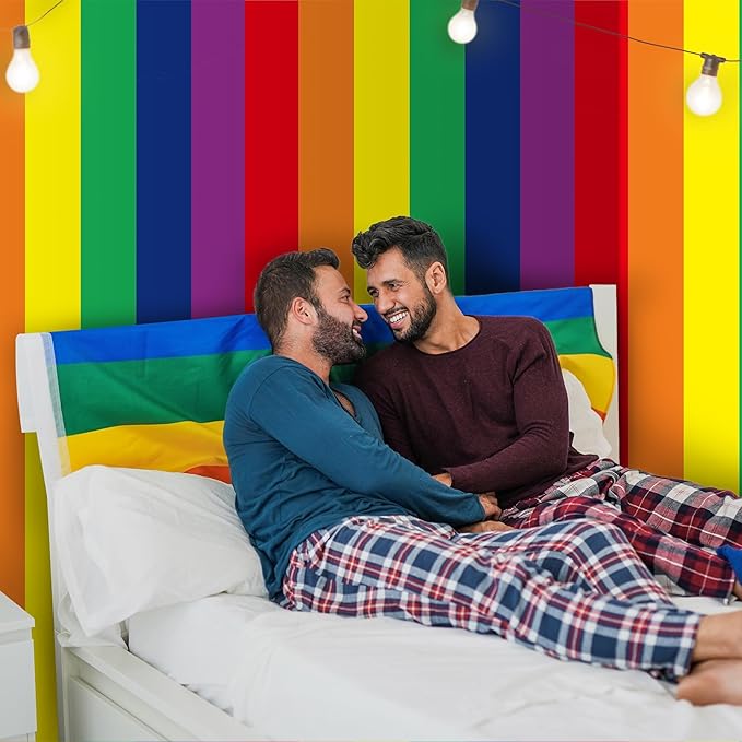 Kochorie 100 Ft x 54 Inch Rainbow Tablecloth Roll with Cutter Box Gay Pride Tablecloth Cut to Size Table Cover Disposable Rainbow Pride Backdrop for Indoor Outdoor Events Party Supplies