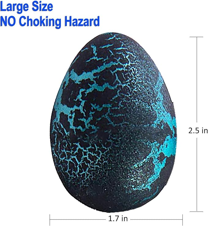 24 Pcs Large Hatching Dinosaur Eggs Easter Party Favors, Easter Egg Filled Toys for Kids Toddlers Grow in Water Dinos Egg Science Kits, Goodie Bag Stuffers, Classroom Prizes, Easter Basket Stuffers