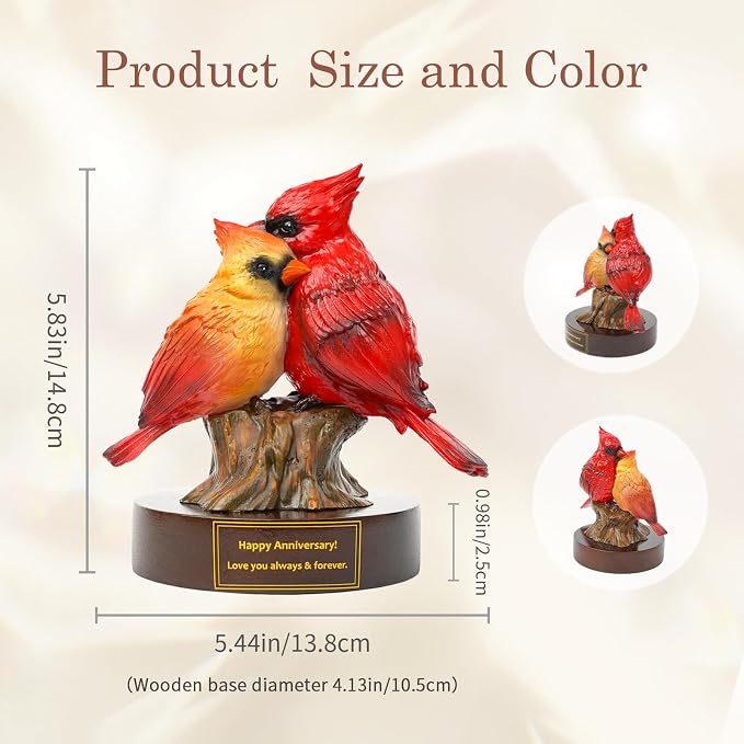 Tian Zhun Happy Anniversary Cardinal Gifts for Him Men Women Couple Boyfriend Wife Wedding Year Anniversary