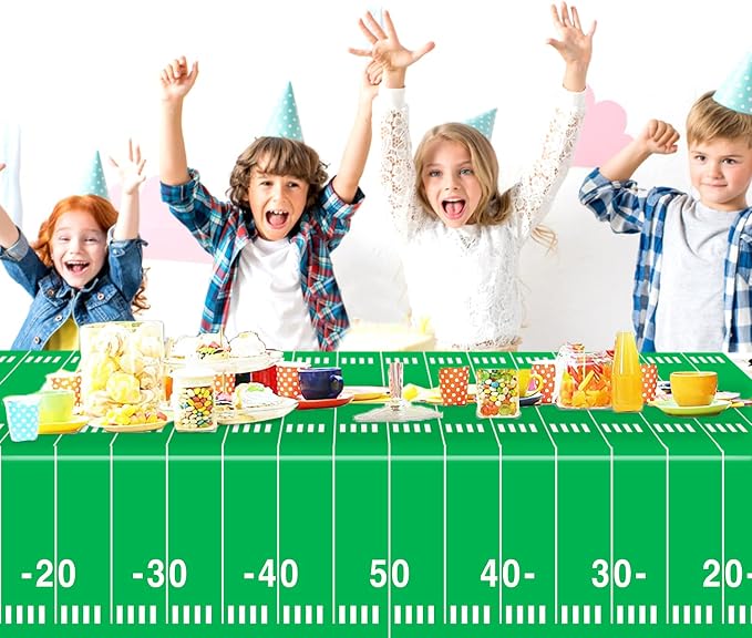 96 PCS Football Party Supplies Plates and Napkins Tableware Set Football Theme Party Decorations Including Paper Plates Napkins Cups for Football Birthday Party, 24 Guests