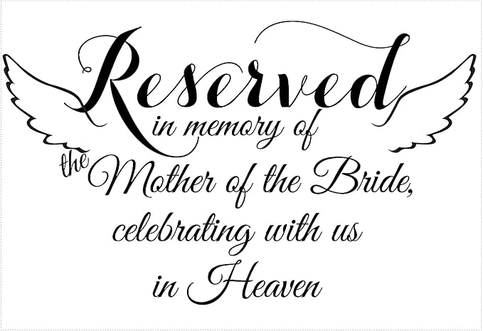 Elegant Reserved Seating Signs for Weddings | Ceremony & Reception Decor, Memorial Table Sign, Customizable Wedding Signage & Reserved Table Displays