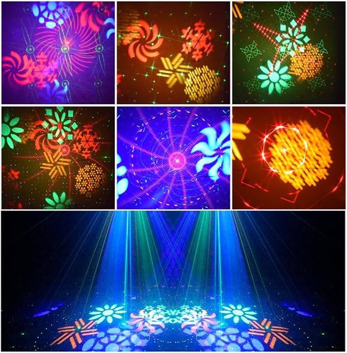 Party Lights DJ Disco Light DMX512 Voice-Controlled RGB Multi-Effect Stage Lighting stroboscopic Family Gatherings Weddings KTV Clubs, Karaoke Holiday Decorations Atmosphere Lighting Light Shows
