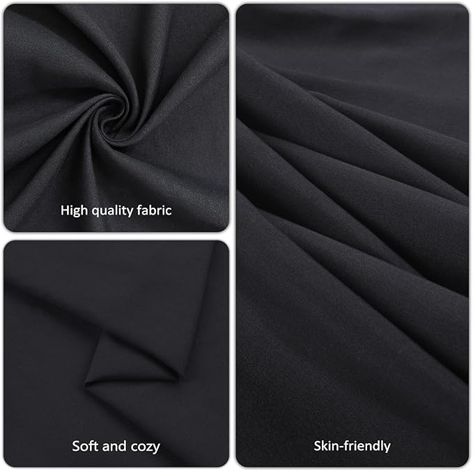 8 Pack Black Square Tablecloth 60x60 Inch Table Cloth for Square Tables, Wrinkle Resistant Washable Polyester Fabric for Dining Banquet Wedding Party