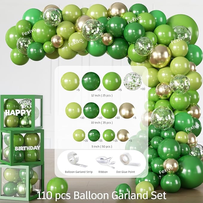 268Pcs Dinosaur Birthday Party Decorations, All-in-One Dinosaur Party Decorations Set for 25 Guests with Balloon Garland Arch, Plates, Tablecloth, Cake Topper, Backdrop, Napkins, Glitter Banner