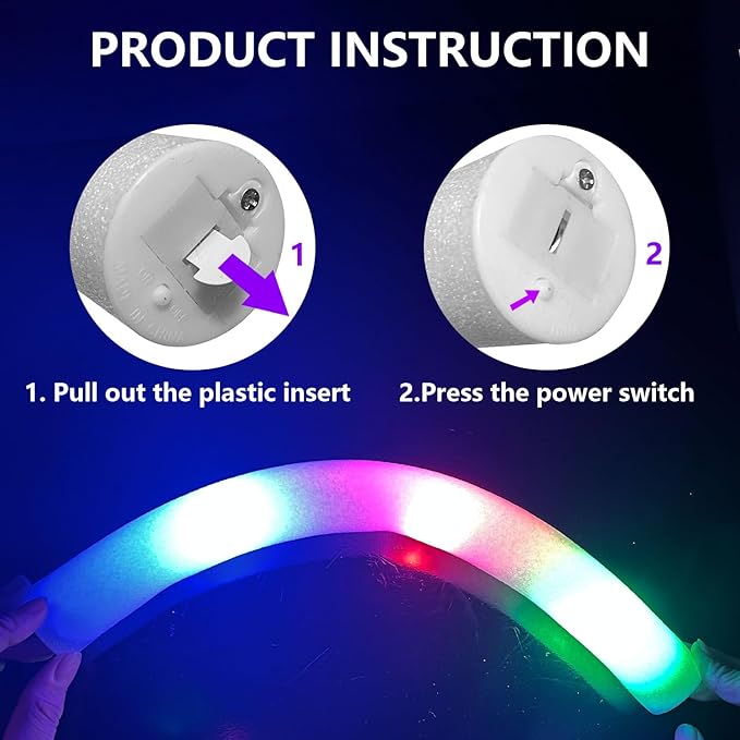 68 Pack LED Foam glow sticks, glow sticks for wedding with 3 Modes Colorful Flashing, Glow Stick Bulk Party Pack for Wedding, Raves, Concert,Camping, Sporting Events, Pool Party