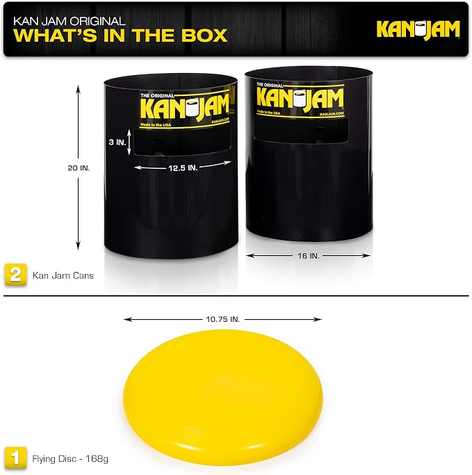 Kan Jam Disc Toss Game - American Made Outdoor Game for The Backyard, Beach, Park, Tailgates - Original, Illuminate, Pro, Travel Edition, and Carry Bag Only