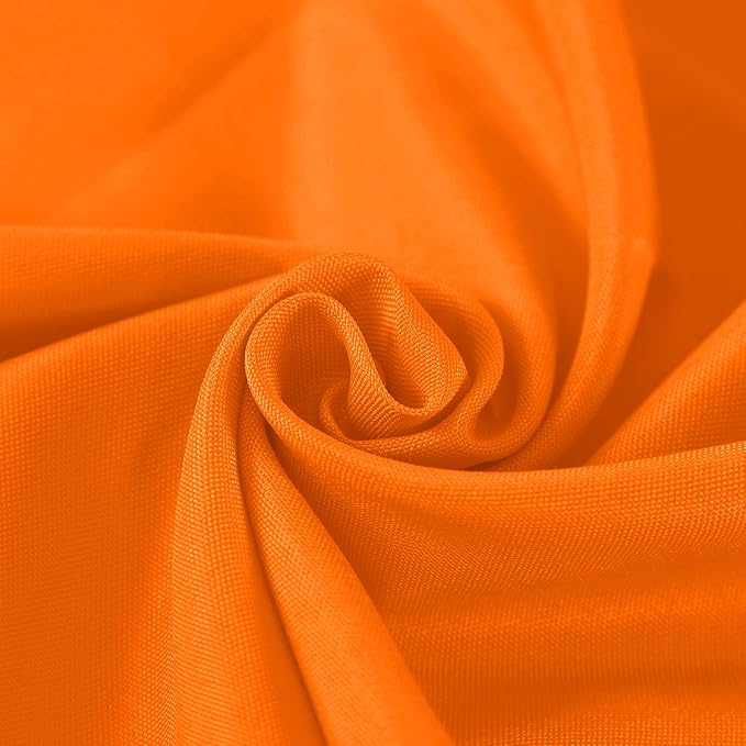 Fokitut 2 Pack Waterproof Round Tablecloth, 108 Inch, Stain Resistant and Wrinkle Polyester Table Cloth, Fabric Table Cover for Kitchen Dining, Wedding, Party, Holiday Dinner-Orange