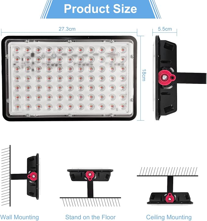 2 Pack 200W RGB Flood Light, RGB Color Changing Floodlight, Smart RGB Floodlight with Remote Control, for Club, Wedding, Poster, Stage Lighting, Birthday Party, KTV, Christmas, Halloween