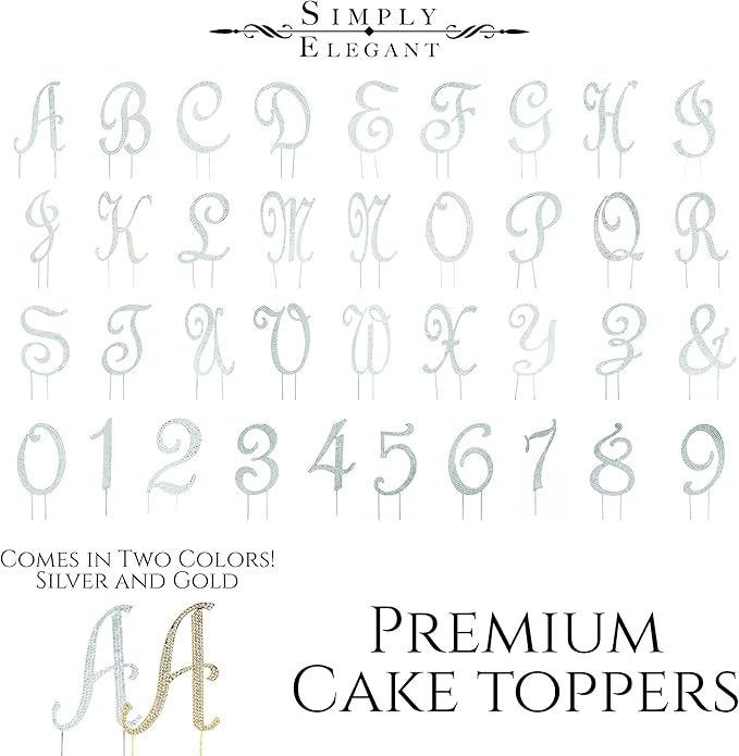 Sparkly Rhinestones Silver Cake Topper - Special Words Decoration for Wedding, Birthday, Gender Reveal & Anniversary Cakes – 6 ½"W x 3 ¼"H (Nuestra Boda)