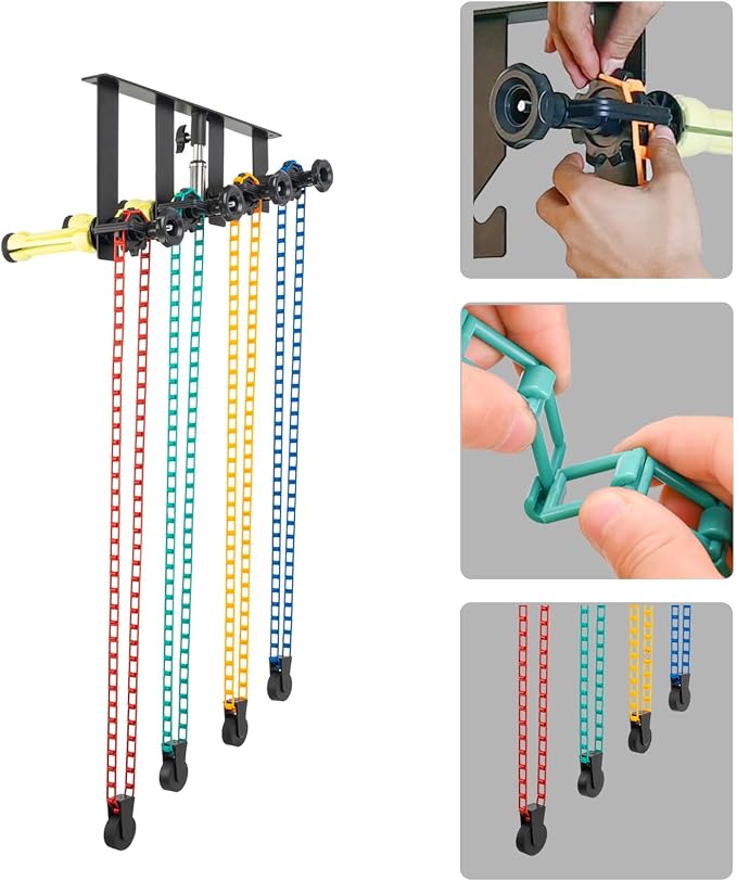 Photography Backdrop Roller Support System, 4 Rollers, Wall/Celing/Light Stand Backdrop Mount, Background Support