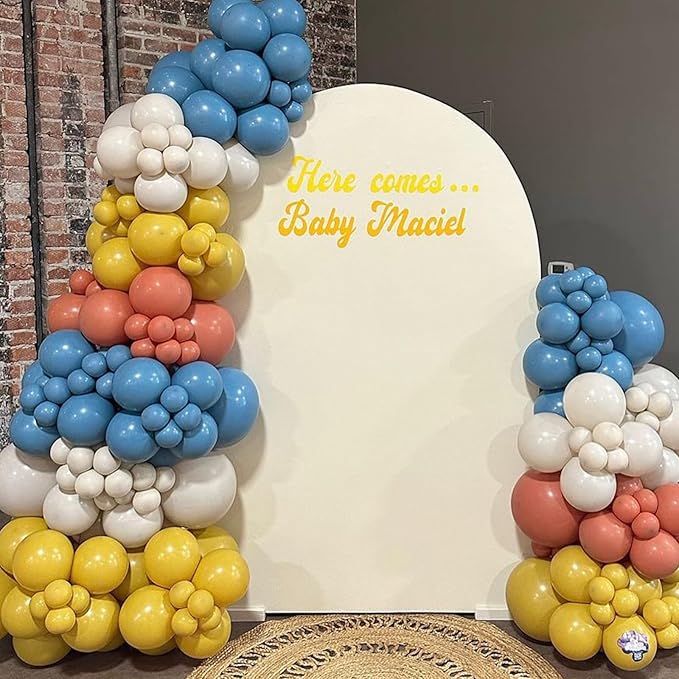 Peacock Blue Balloons, 113Pcs Turquoise Balloon Arch Kit - Different Sizes 5 10 12 18 Inch Matte Dark Teal Dusty Blue Latex Helium Balloons for Birthday, Wedding, Baby Shower Parties