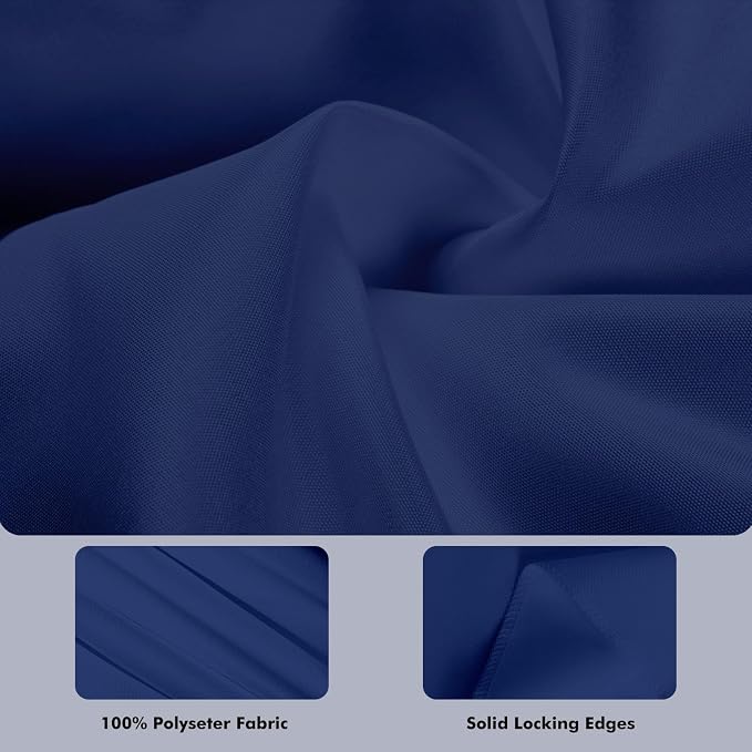 Fixwal 3 Pack Navy Blue 60 x 102 Inch Rectangle Tablecloths, Reusable Heavy Duty Washable Polyester Table Covers for 6 Ft Tables, Wedding, Party, Baby Shower, Birthday, Outdoor