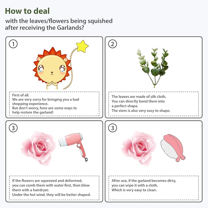 PONKING Flower Garland Artificial Rose Vine Flowers Hanging Fake Roses Vines for Wedding Birthday Party Valentines Christmas Room Wall Arch Decor, 2 Pink & 1 Red Floral Garland Decorations
